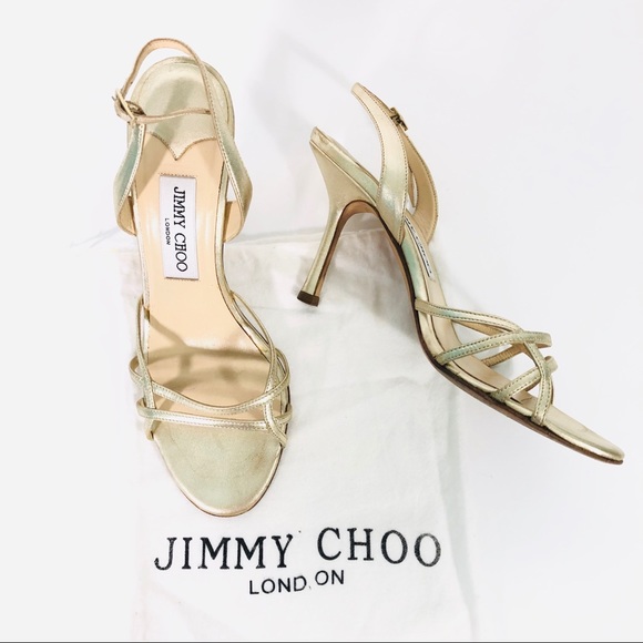 Jimmy Choo gold strappy heels - Picture 7 of 7